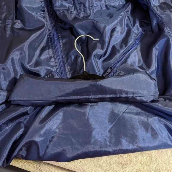 AST Sportswear Vintage Lined Blue Satin Coaches Jacket w/Pockets - size 6XL - Picture 11 of 12
